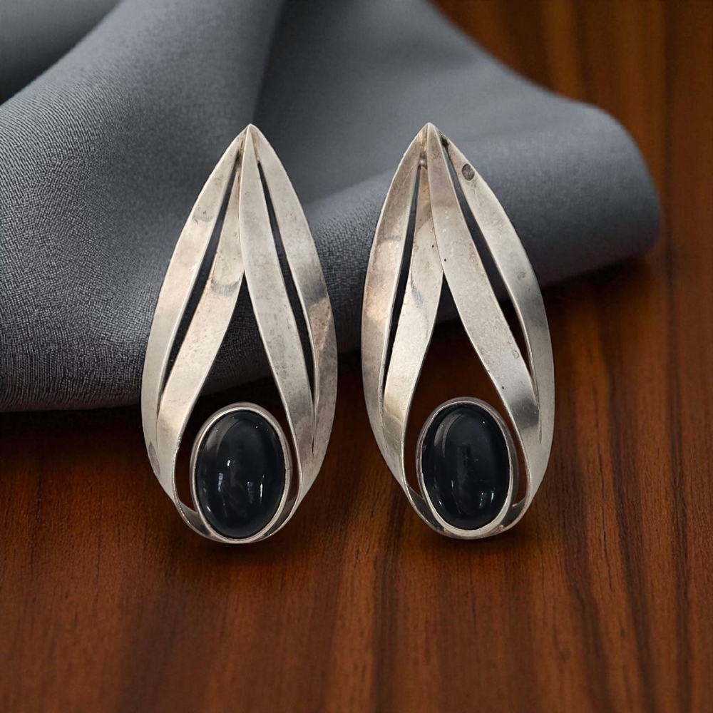 925 Sterling Silver Southwestern Native Teardrop Earrings 89 By Rain Star